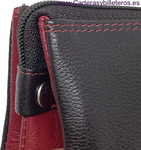 NAPALUX TRIPLE LEATHER WALLET WITH FIVE COMPARTMENTS 