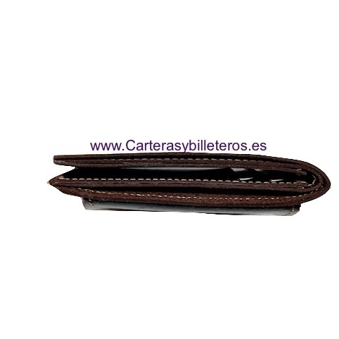 OFFER SET: TWO SMALL LEATHER WALLET WITH OUTSIDE PURSE CUBILO + KEYRING 