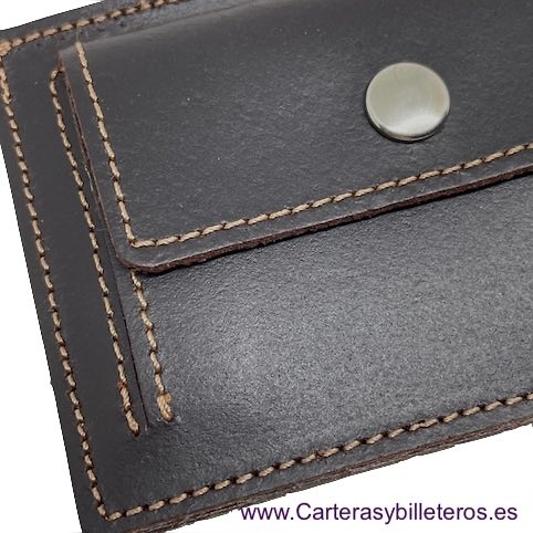 OFFER SET: TWO SMALL LEATHER WALLET WITH OUTSIDE PURSE CUBILO + KEYRING 