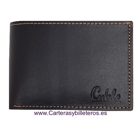 OFFER SET: TWO SMALL LEATHER WALLET WITH OUTSIDE PURSE CUBILO + KEYRING 