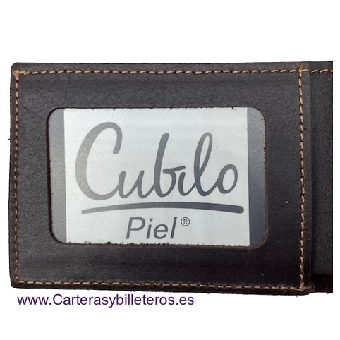 OFFER SET: TWO SMALL LEATHER WALLET WITH OUTSIDE PURSE CUBILO + KEYRING 