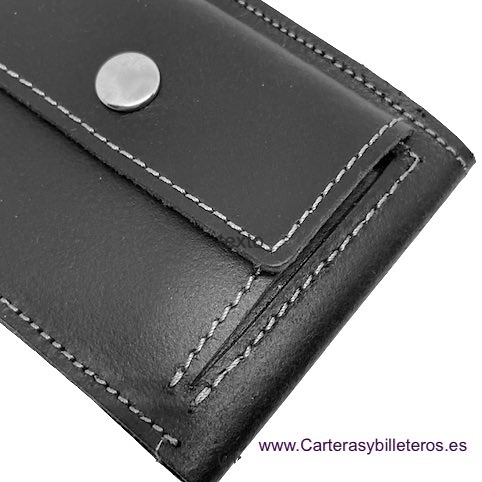 OFFER SET: TWO SMALL LEATHER WALLET WITH OUTSIDE PURSE CUBILO + KEYRING 