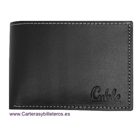 OFFER SET: TWO SMALL LEATHER WALLET WITH OUTSIDE PURSE CUBILO + KEYRING 