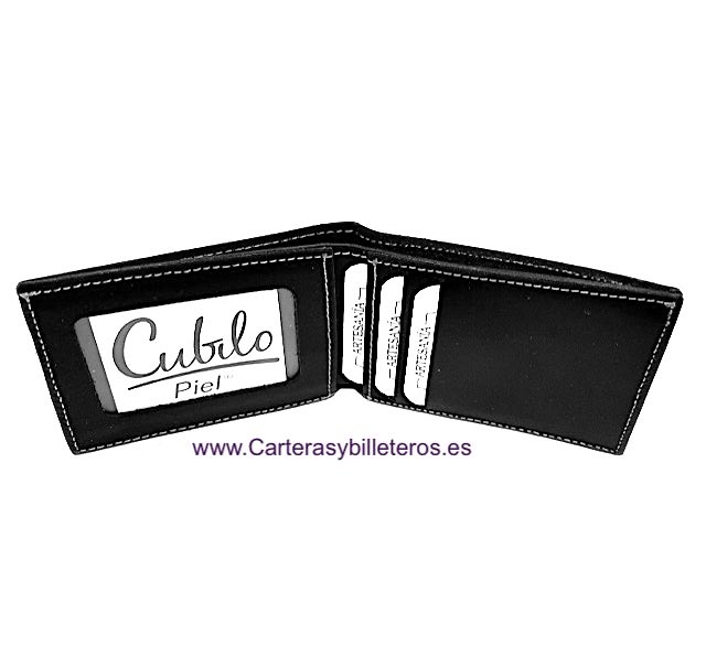 OFFER SET: TWO SMALL LEATHER WALLET WITH OUTSIDE PURSE CUBILO + KEYRING 