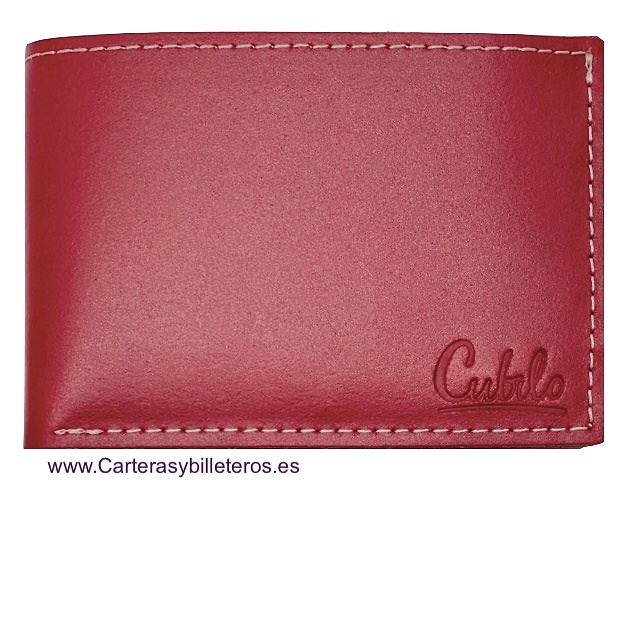 OFFER SET: TWO SMALL LEATHER WALLET WITH OUTSIDE PURSE CUBILO + KEYRING 