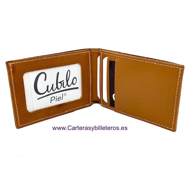 OFFER SET: TWO SMALL LEATHER WALLET WITH OUTSIDE PURSE CUBILO + KEYRING 