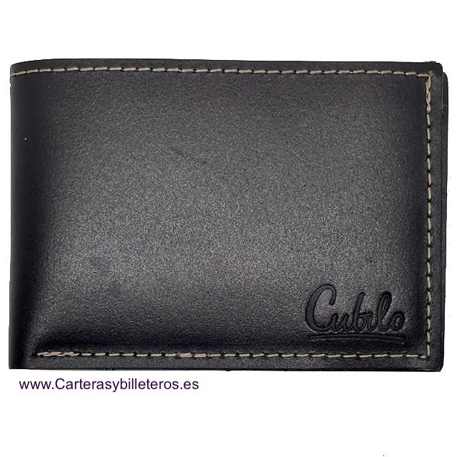 OFFER SET: TWO SMALL LEATHER WALLET WITH OUTSIDE PURSE CUBILO + KEYRING 