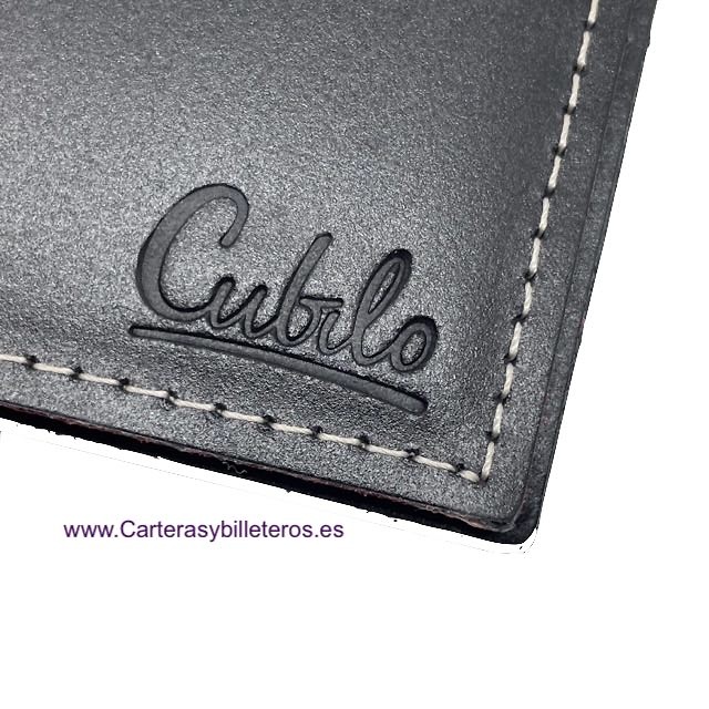 OFFER SET: TWO SMALL LEATHER WALLET WITH OUTSIDE PURSE CUBILO + KEYRING 