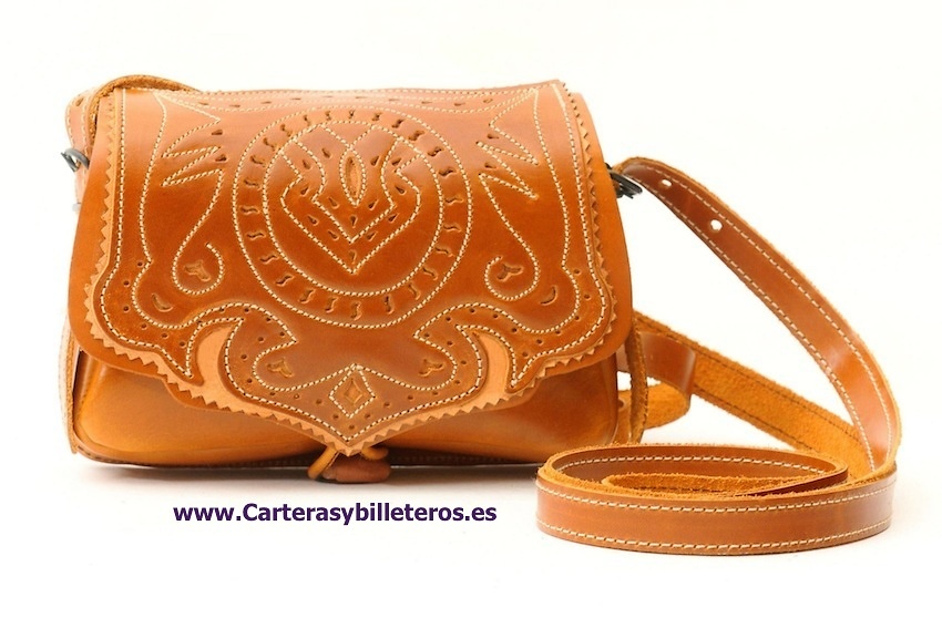 OILED LEATHER BAG LEATHER TRIM QUALITY AND WORKED 