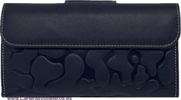 PAOLA DOMINGUÍN WOMEN'S LARGE LEATHER WALLET FROM UBRIQUE WITH LARGE CARD HOLDER AND PURSE 