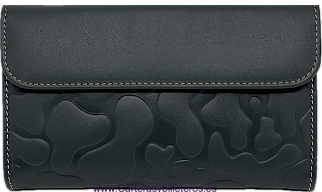 PAOLA DOMINGUÍN WOMEN'S WALLET IN LEATHER FROM UBRIQUE WITH LARGE CARD HOLDER AND COIN PURSE 