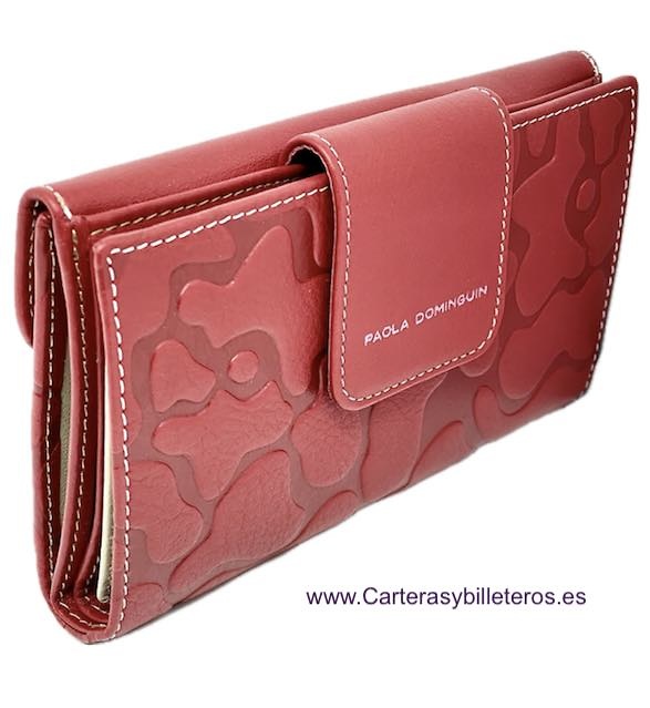 PAOLA DOMINGUÍN WOMEN'S WALLET IN LEATHER FROM UBRIQUE WITH LARGE CARD HOLDER AND COIN PURSE 