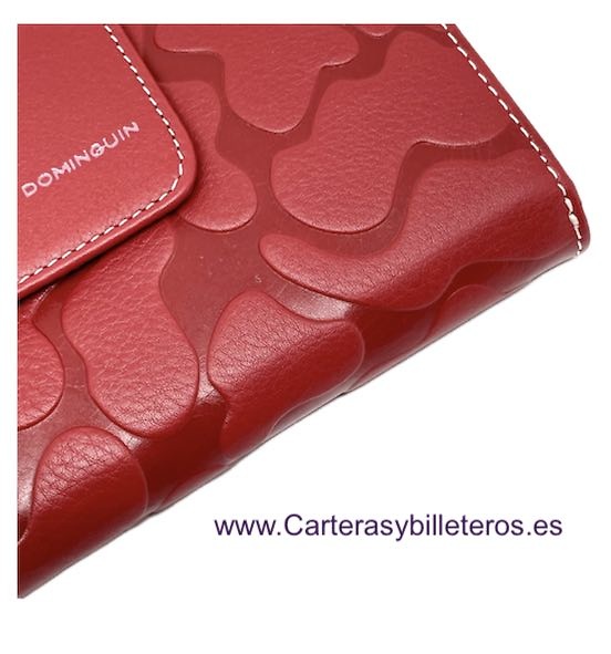 PAOLA DOMINGUÍN WOMEN'S WALLET IN LEATHER FROM UBRIQUE WITH LARGE CARD HOLDER AND COIN PURSE 