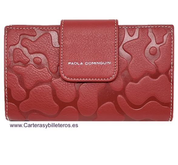 PAOLA DOMINGUÍN WOMEN'S WALLET IN LEATHER FROM UBRIQUE WITH LARGE CARD HOLDER AND COIN PURSE 