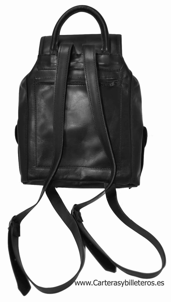 PREMIERE LEATHER BACKPACK WITH FOUR POCKETS SIZE BIG 