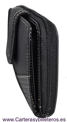 PURSE WALLET FOR WOMEN LEATHER AND CARBON FIBER GRANDE 