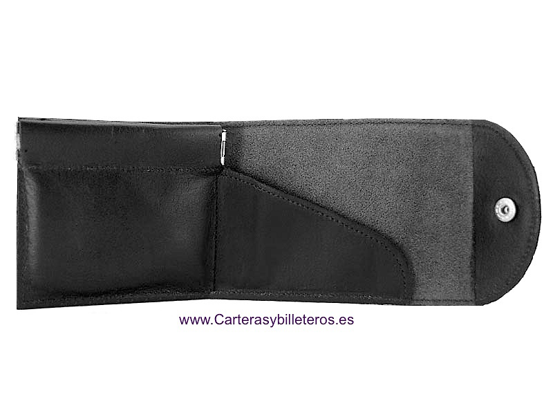 PURSE WALLET WITH LEATHER CLOSURE 