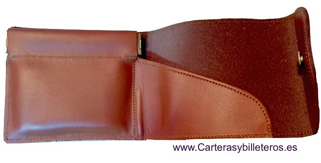 PURSE WALLET WITH LEATHER CLOSURE 