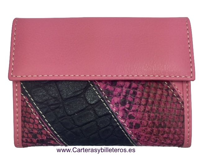 SMALL AND COMPLETE WOMEN'S WALLET IN SNAKE LEATHER + COLORS 