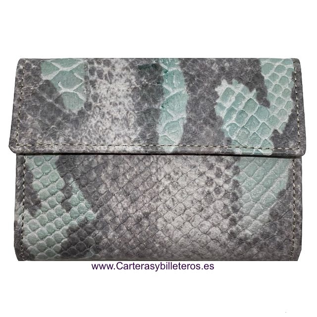 SMALL AND COMPLETE WOMEN'S WALLET IN SNAKE LEATHER + COLORS 