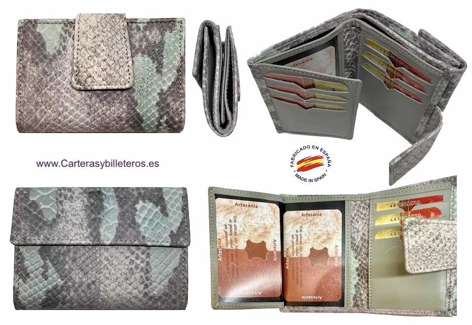 SMALL AND COMPLETE WOMEN'S WALLET IN SNAKE LEATHER + COLORS 