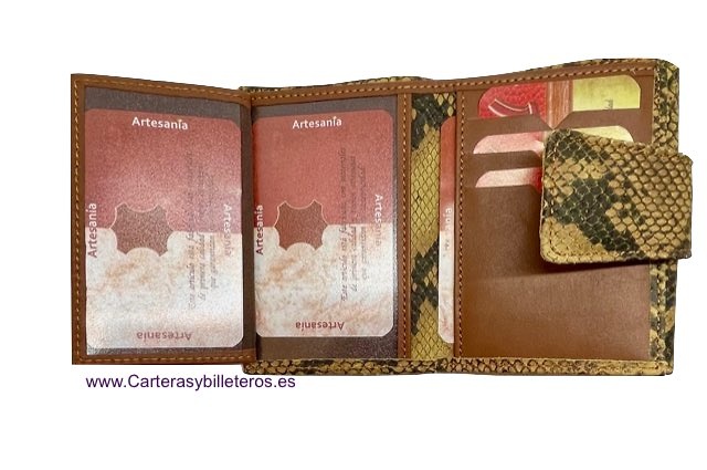 SMALL AND COMPLETE WOMEN'S WALLET IN SNAKE LEATHER + COLORS 