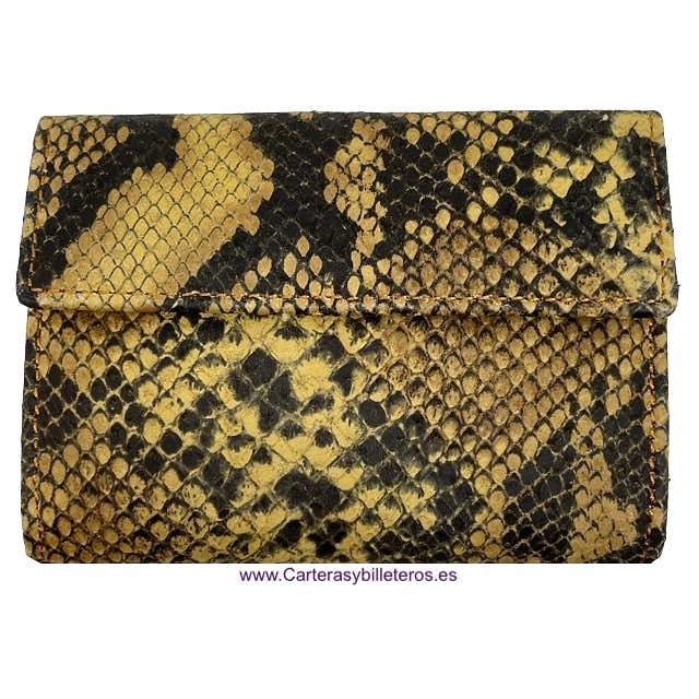 SMALL AND COMPLETE WOMEN'S WALLET IN SNAKE LEATHER + COLORS 