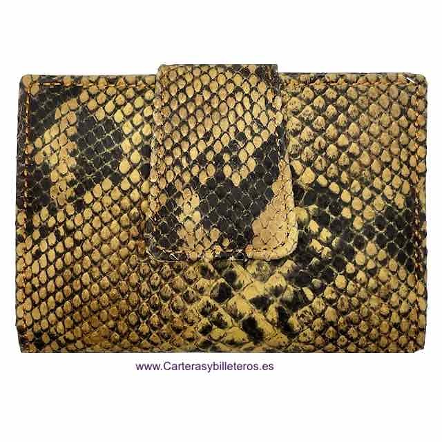 SMALL AND COMPLETE WOMEN'S WALLET IN SNAKE LEATHER + COLORS 