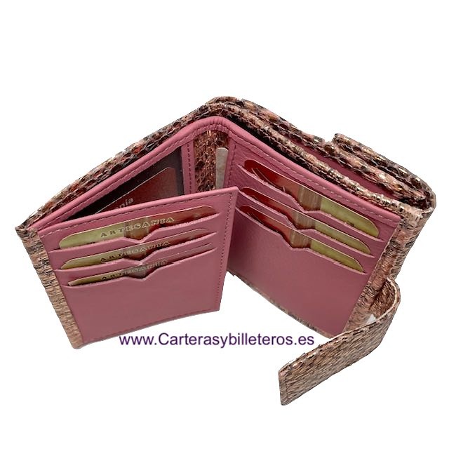 SMALL AND COMPLETE WOMEN'S WALLET IN SNAKE LEATHER + COLORS 