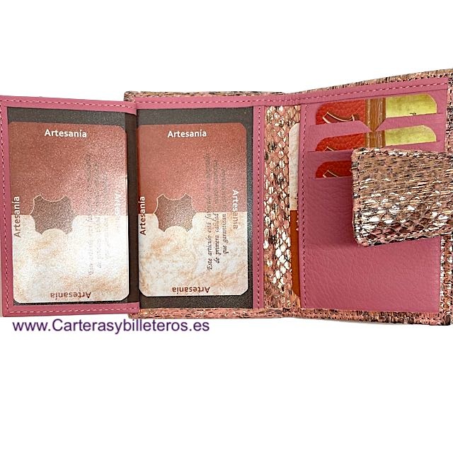 SMALL AND COMPLETE WOMEN'S WALLET IN SNAKE LEATHER + COLORS 