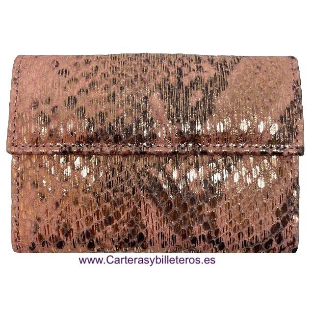 SMALL AND COMPLETE WOMEN'S WALLET IN SNAKE LEATHER + COLORS 