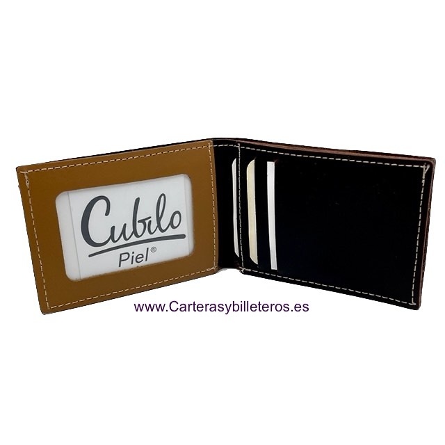 SMALL LEATHER WALLET WITH OUTSIDE PURSE CUBILO 5 colors - NEW - 