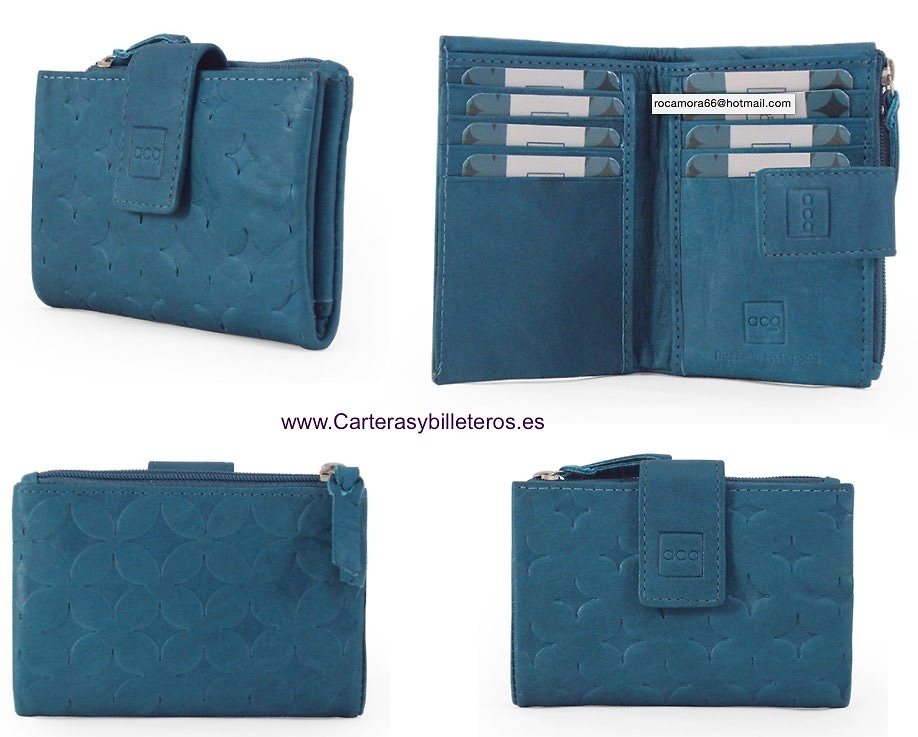 SMALL LEATHER WOMAN WALLET DIAMOND COLLECTION 