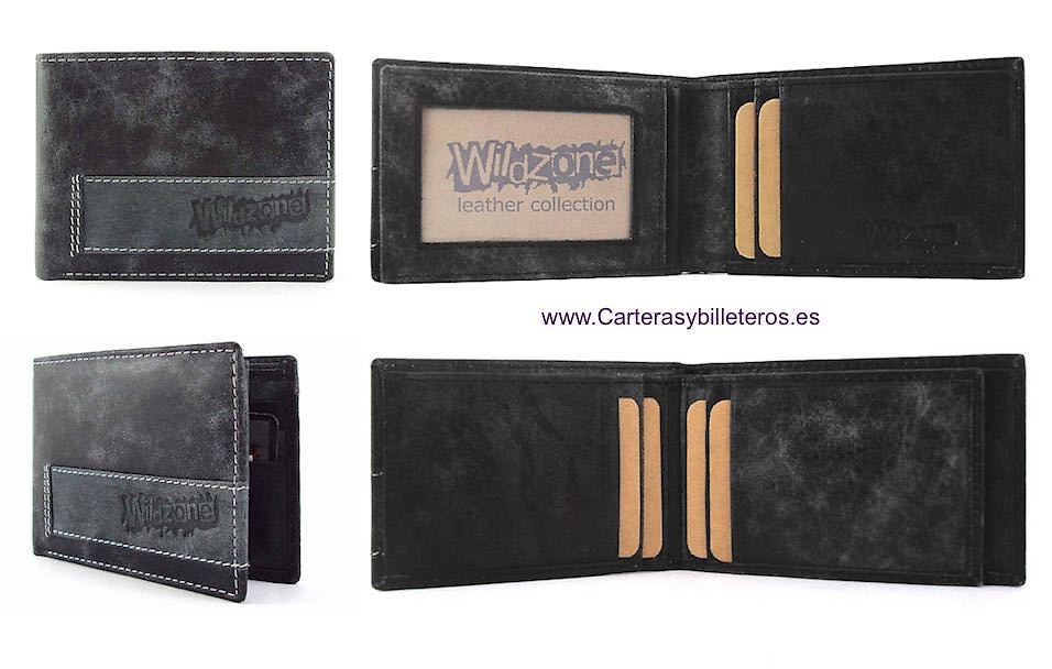 SMALL MAN'S LEATHER WALLET WITH WALLET CARD HOLDER 