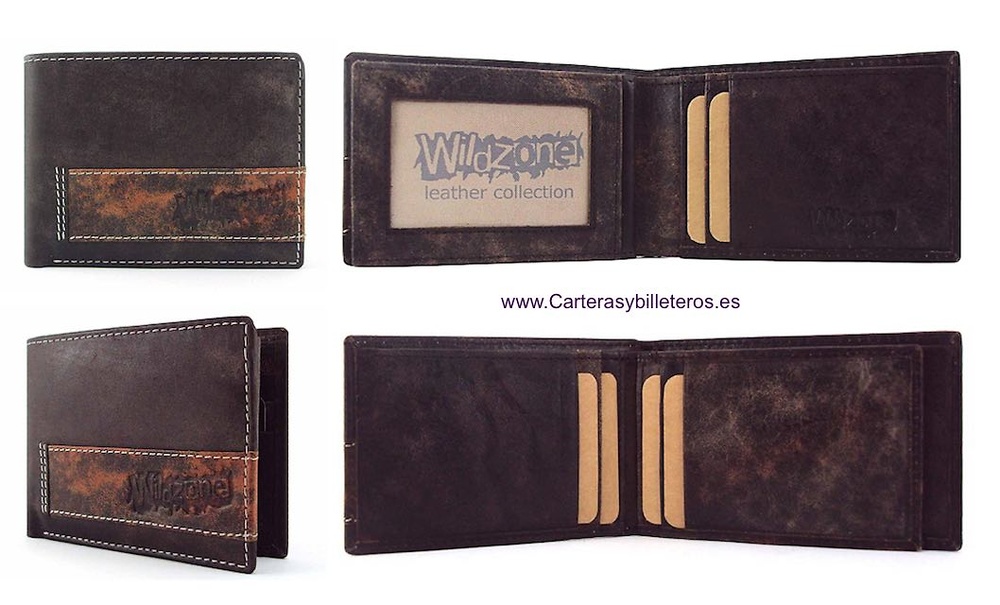 SMALL MAN'S LEATHER WALLET WITH WALLET CARD HOLDER 