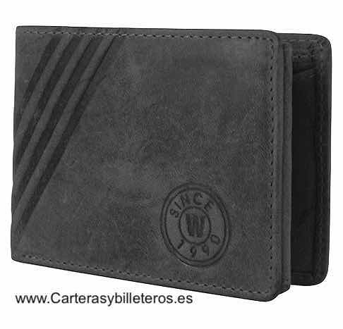 SMALL MEN'S WALLET IN OILED LEATHER METROPOLI 