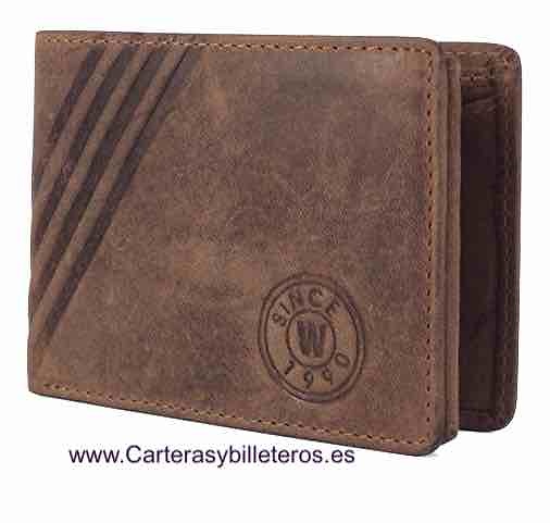 SMALL MEN'S WALLET IN OILED LEATHER METROPOLI 