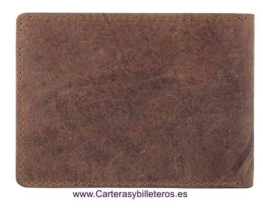 SMALL MEN'S WALLET IN OILED LEATHER METROPOLI 