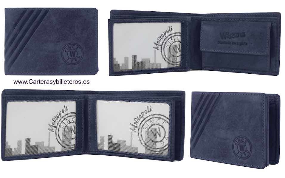 SMALL MEN'S WALLET IN OILED LEATHER METROPOLI 