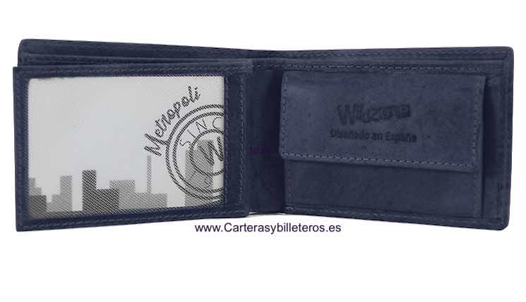 SMALL MEN'S WALLET IN OILED LEATHER METROPOLI 