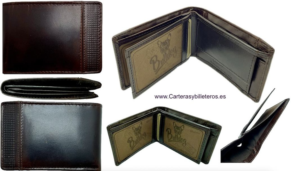 SMALL VINTAGE MEN'S WALLET WITH LEATHER COIN PURSE 