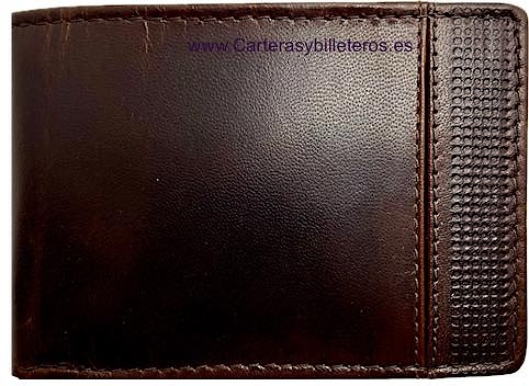 SMALL VINTAGE MEN'S WALLET WITH LEATHER COIN PURSE 