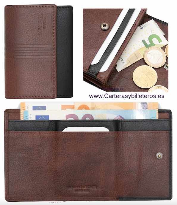 SMALL WALLET WITH FOLDED WALLET AND COIN PURSE 