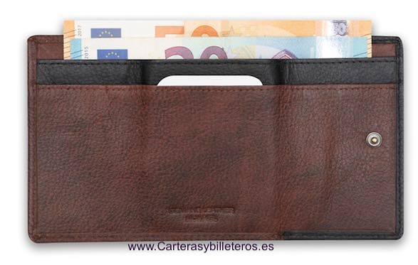 SMALL WALLET WITH FOLDED WALLET AND COIN PURSE 