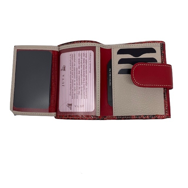 SMALL WOMEN'S WALLET IN UBRIQUE LEATHER WITH HIGH QUALITY SNAKE FINISH + COLORS 