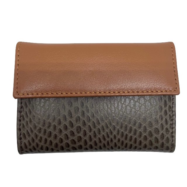 SMALL WOMEN'S WALLET IN UBRIQUE LEATHER WITH HIGH QUALITY SNAKE FINISH + COLORS 