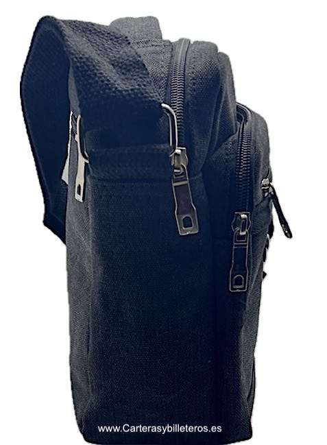 STRONG CANVAS MEN'S BAG LARGE SIZE WITH 5 POCKETS IN THREE COLOURS 