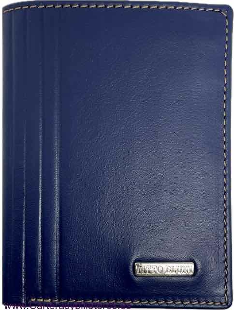 TITTO BLUNI ELEGANT SMALL MAN CARD HOLDER IN LEATHER LUXURY 12 CARDS 