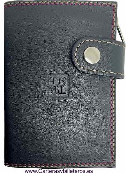 TITTO BLUNI LEATHER CARD HOLDER WITH ZIPPERED COIN PURSE TITTO BLUNI 