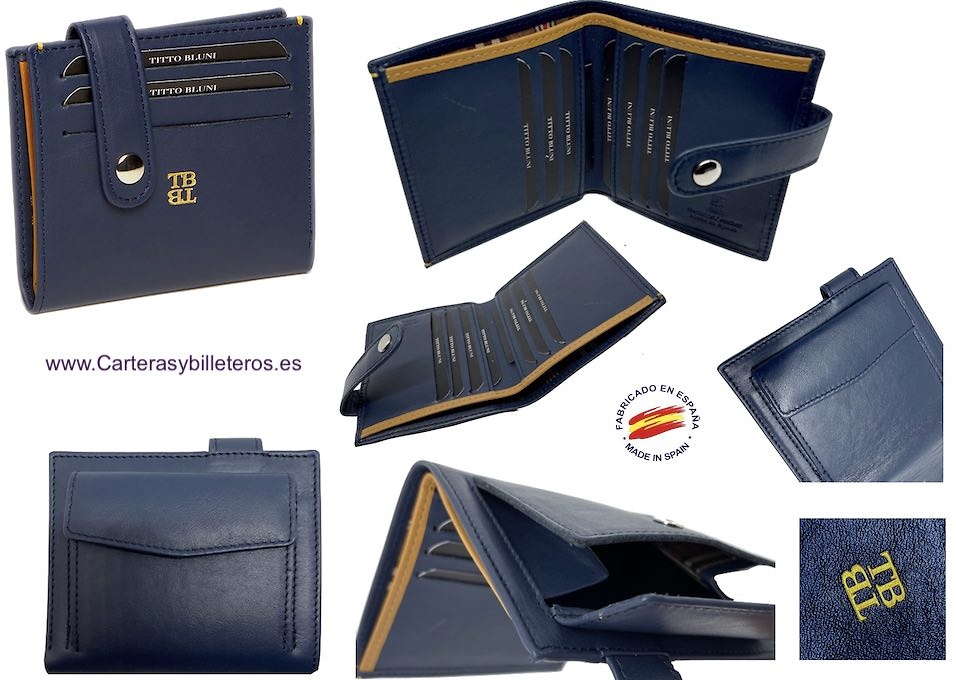 TITTO BLUNI LEATHER CARD WALLET WITH VERY THIN OUTER PURSE 